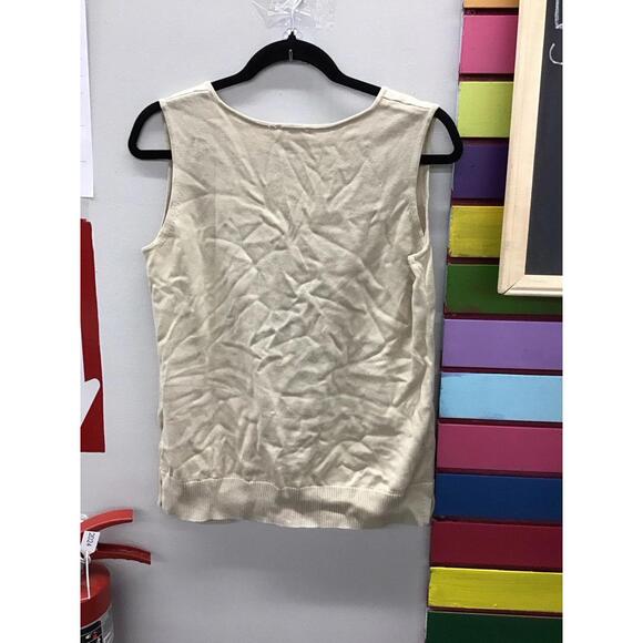 Belle by Kim gravel vneck mini stars sweater tank medium sand bar - Picture 3 of 4